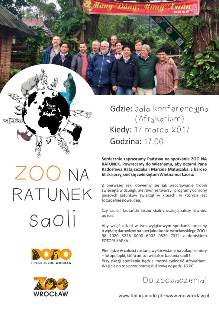 Plakat Zoo i Dodo na ratunek saoli 17.03.2017
