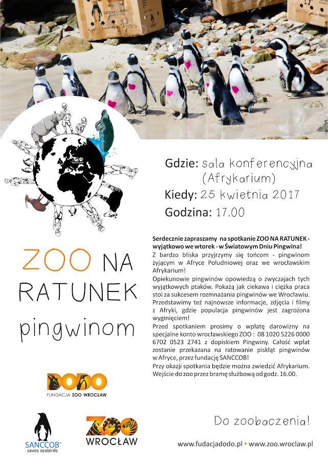 Plakat Zoo i Dodo na ratunek pingwinom 25.04.2017